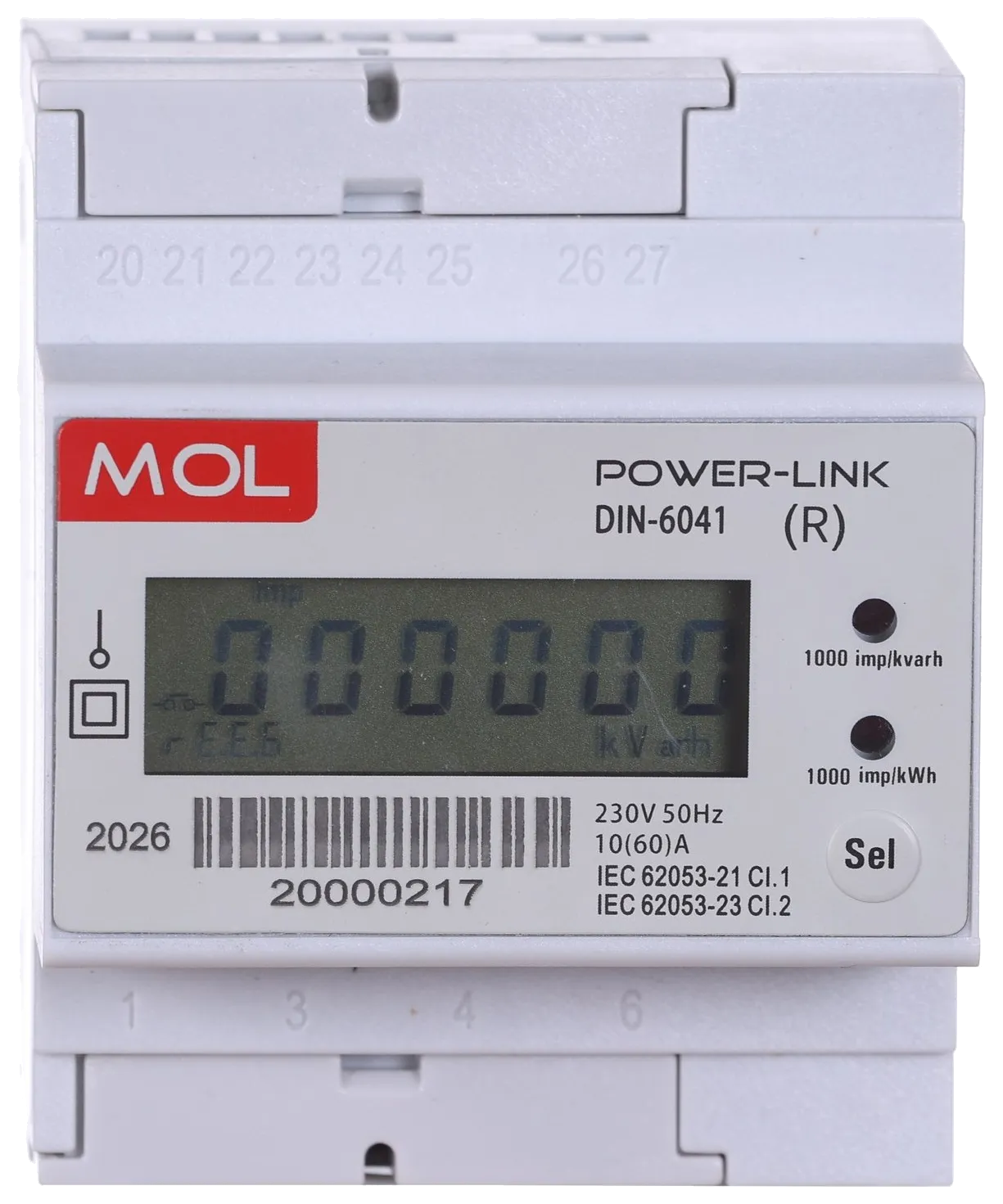 DIN-6041 DIN-rail meter